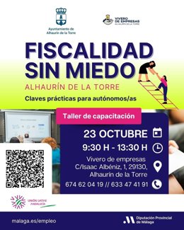 Cartel de un taller impulsado por Diputación de Málaga
