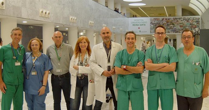 Equipo multidisciplinar del Reina Sofía que ha elaborado el nuevo protocolo para el manejo del Tromboembolismo Pulmonar.