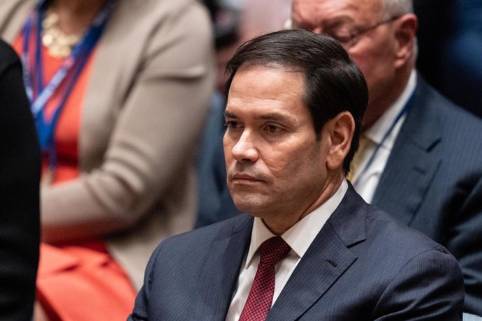 September 23, 2025, Bronx, New York, USA: Secretary of State Marco Rubio of United States participates in Security Council meeting on situation in Ukraine at UN Headquarters in New York, NY on September 23, 2025