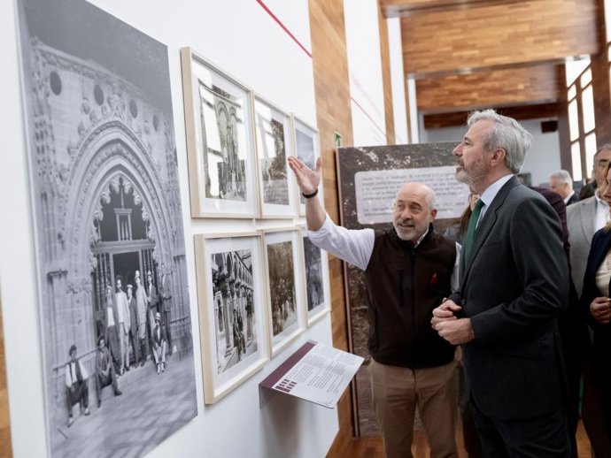 El presidente del Gobierno de Aragón, Jorge Azcón, participa en la reapertura de la hospedería de San Juan de la Peña.