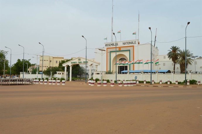 Archivo - NIAMEY, Aug. 10, 2023  -- This photo taken on Aug. 6, 2023 shows the building of National Assembly of Niger in Niamey, capital of Niger.
