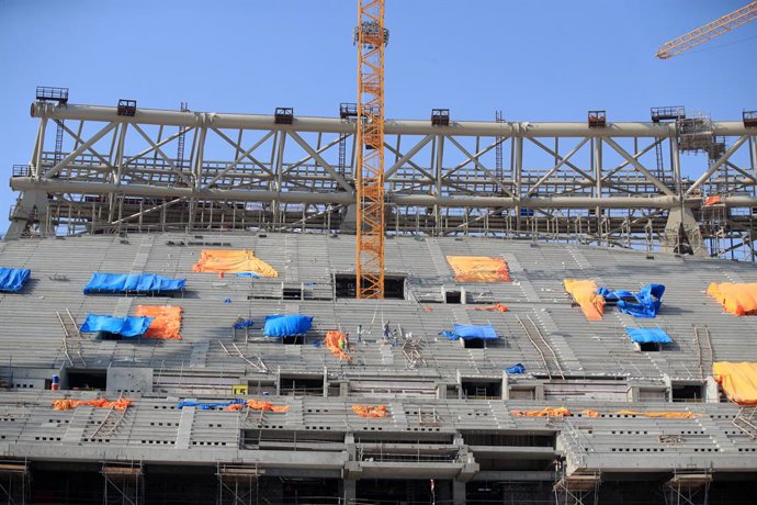 Archivo - 20 December 2019, Qatar, Lusail: A general view of the construction of the Lusail Stadium in Lusail, Qatar. Photo: Adam Davy/PA Wire/dpa
