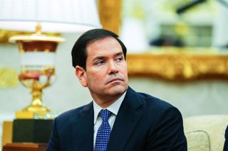 October 22, 2025, Washington, District Of Columbia, USA: United States Secretary of State Marco Rubio looks on as US President Donald J Trump meets Mark Rutte, Secretary General of the North Atlantic Treaty Organization (NATO) in the Oval Office of the Wh