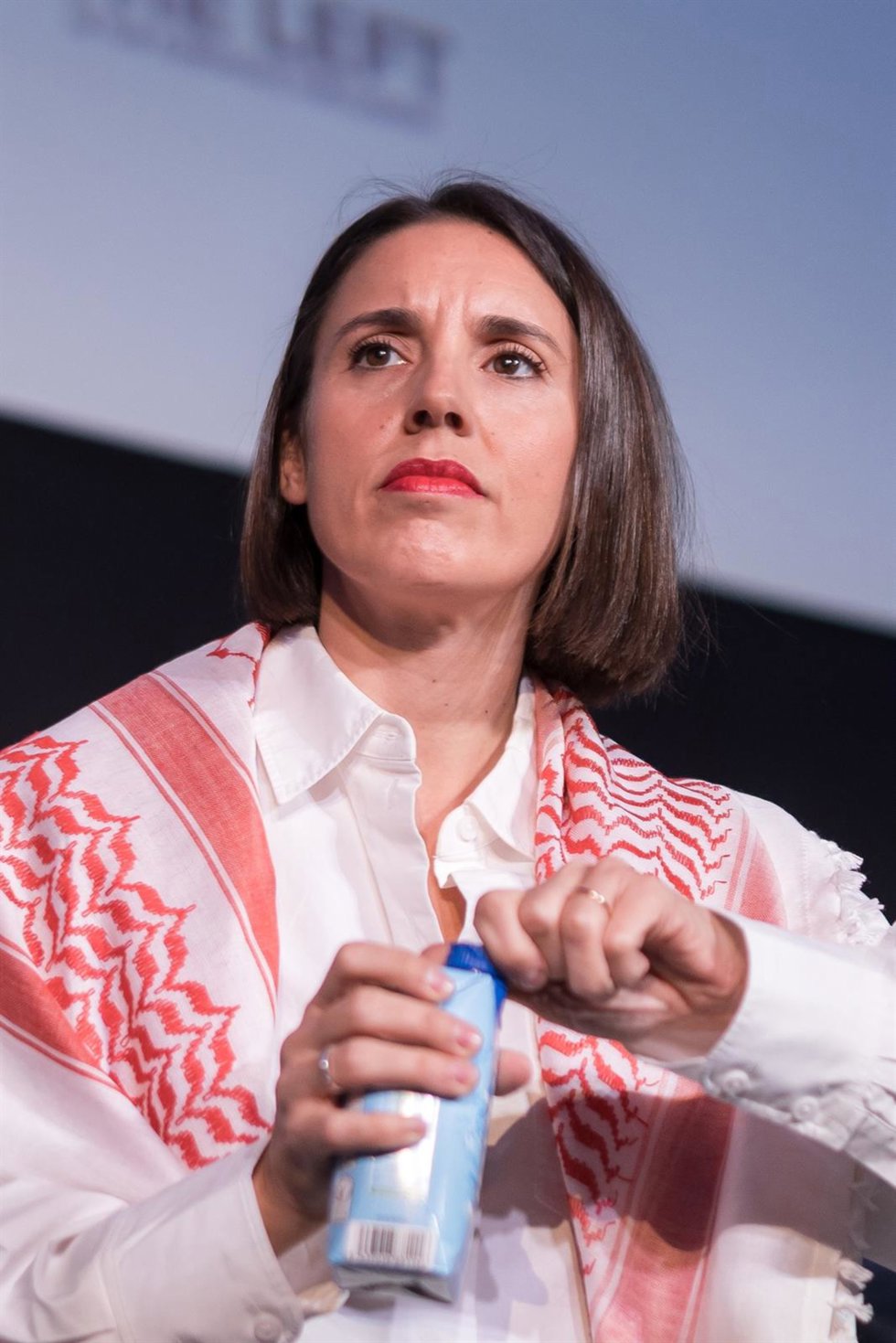La eurodiputada de Podemos, Irene Montero, durante una intervención en la Universidad de Otoño de Podemos en el Palacio de la Prensa de Callao, a 19 de octubre de 2025, en Madrid (España). La Alianza de la Izquierda Europea y Podemos celebran la Uni de