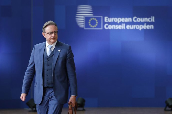 O primeiro-ministro belga Bart De Wever em sua chegada à cúpula europeia em Bruxelas.