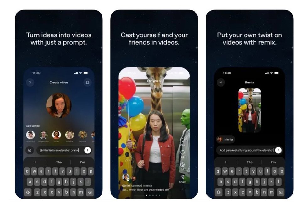 La aplicación Sora para iOS