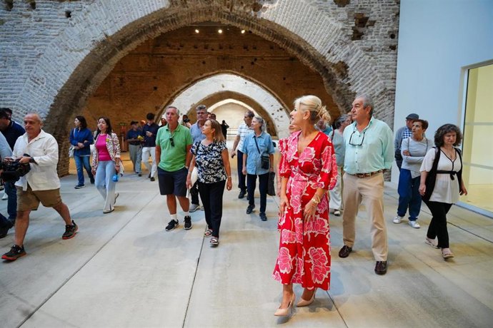 La consejera de Cultura y Deporte, Patricia del Pozo, durante la inauguración de las jornadas de puertas abiertas de las Reales Atarazanas de Sevilla.