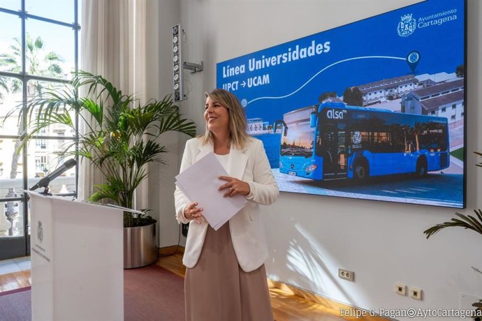 Una nueva línea de autobús conectará cada 30 minutos el puerto con la UCAM Cartagena, a partir de noviembre