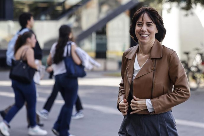 La ministra de Ciencia, Innovación y Universidades, Diana Morant, a su llegada al acto de presentación del primer centro universitario español en China, en la Universitat Politècnica de València.