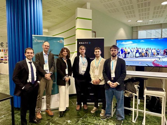 El equipo de Estrategia e Innovación de Enaire en Eurocontrol.