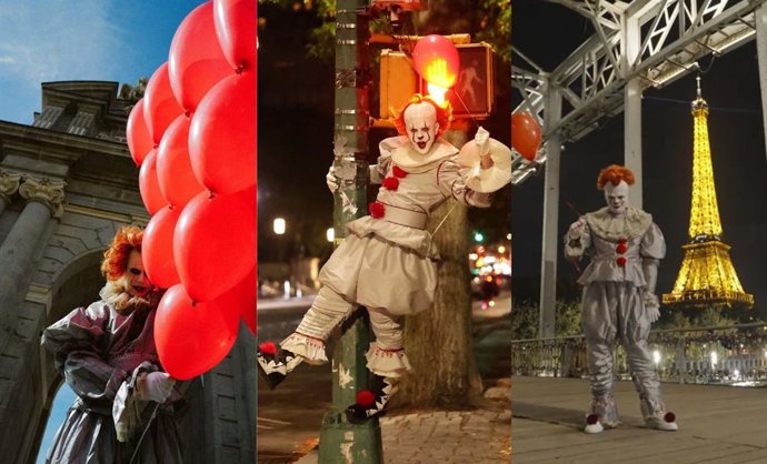 Pennywise aterroriza MadrIT y más ciudades de todo el mundo antes del estreno de Bienvenidos a Derry en HBO Max