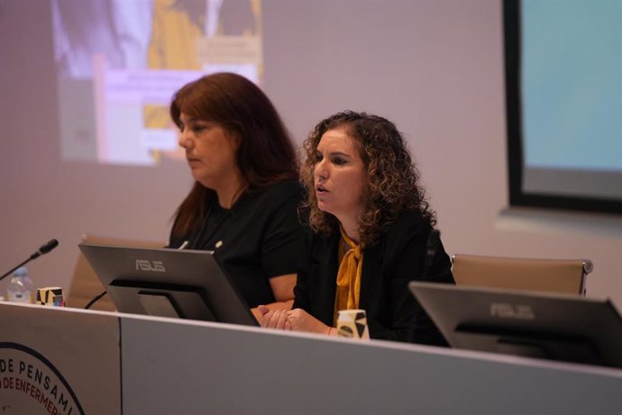 La responsable de Igualdad en la Diputación de Cádiz, Susana Sánchez Toro, en la inauguración de la II Escuela Feminista de Pensamiento Crítico organizada por la Asociación Cádiz Abolicionista