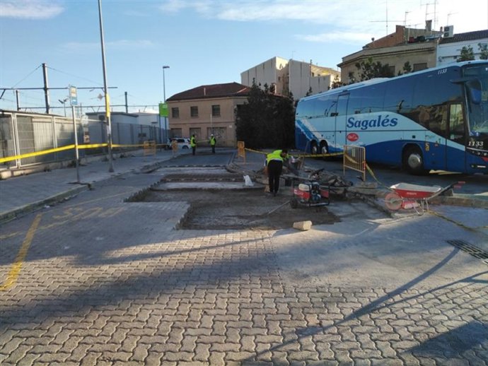 Archivo - Obres de millora de l'estació de busos de Manresa (Barcelona)