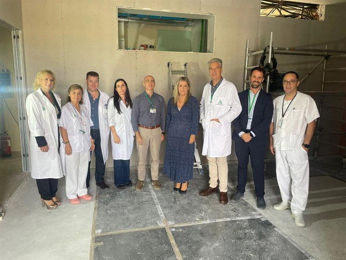 Visita a las obras para la instalación de la resonancia magnética.