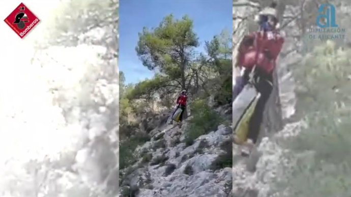 Rescaten amb helicòpter a un senderista després de torçar-se un peu prop del poblat ibèric d'Alcoi