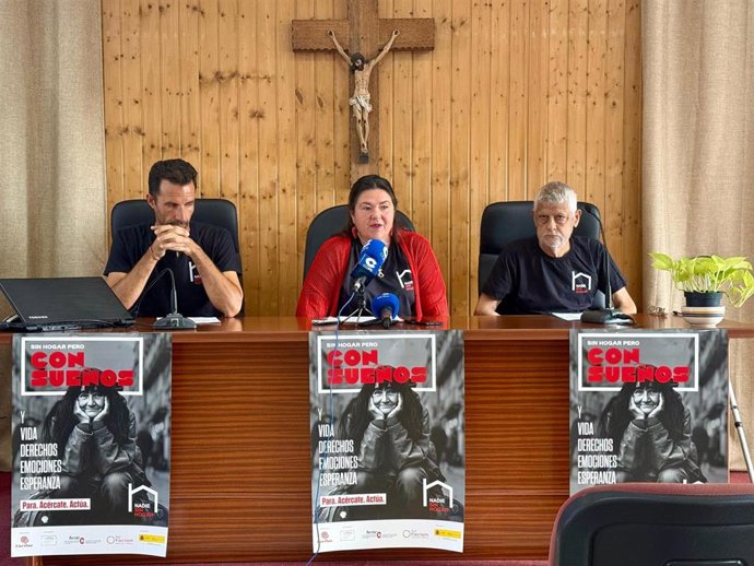 Presentación de la Campaña 'Nadie Sin Hogar 2025', bajo el lema 'Sin hogar, pero con sueños' de Cáritas Diocesanas en Huelva.