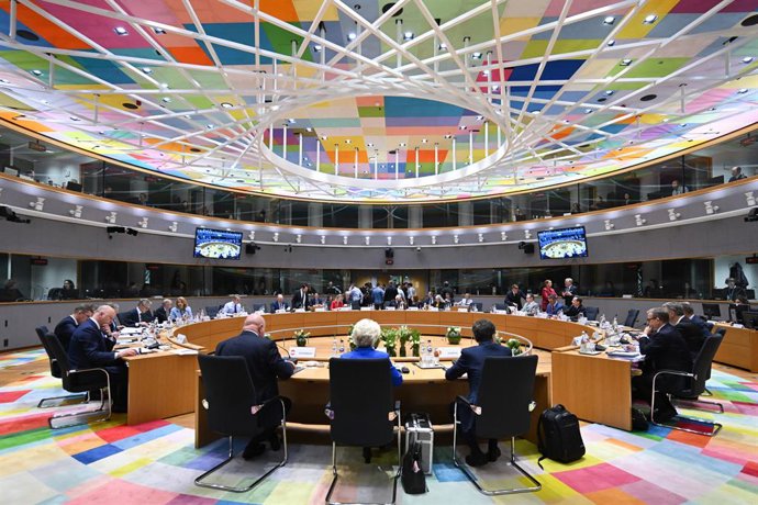 Reunião do Conselho Europeu em Bruxelas durante a cúpula ordinária em outubro.