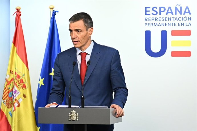 El presidente Pedro Sánchez en Bruselas