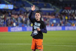 Archivo - Iago Aspas of Celta de Vigo celebrates the qualification for the UEFA Europa League during the Spanish League, LaLiga EA Sports, football match played between Getafe CF and RC Celta de Vigo at Coliseum de Getafe on May 24, 2025, in Getafe, Madri