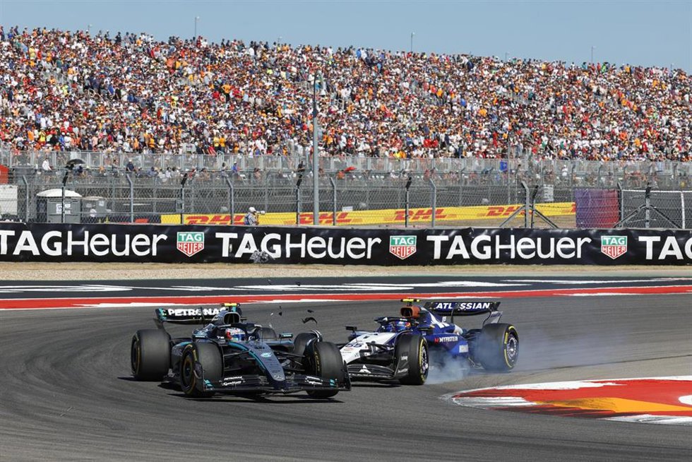 Carlos Sainz (Williams) y Kimi Antonelli (Mercedes), Gran Premio de Estados Unidos