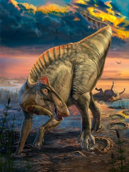 Reconstrucción del aspecto en vida de Edmontosaurus annectens.