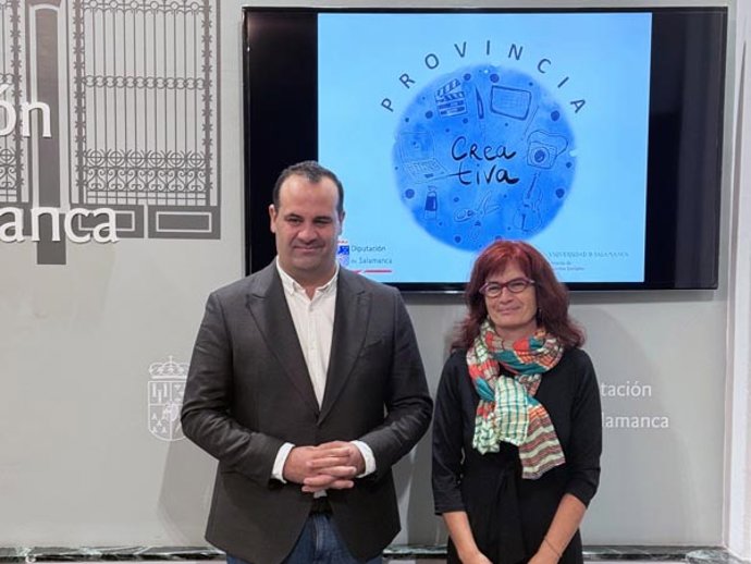 David Mingo y Marta Gutiérrez durante la presentación de 'Provincia Creativa'.