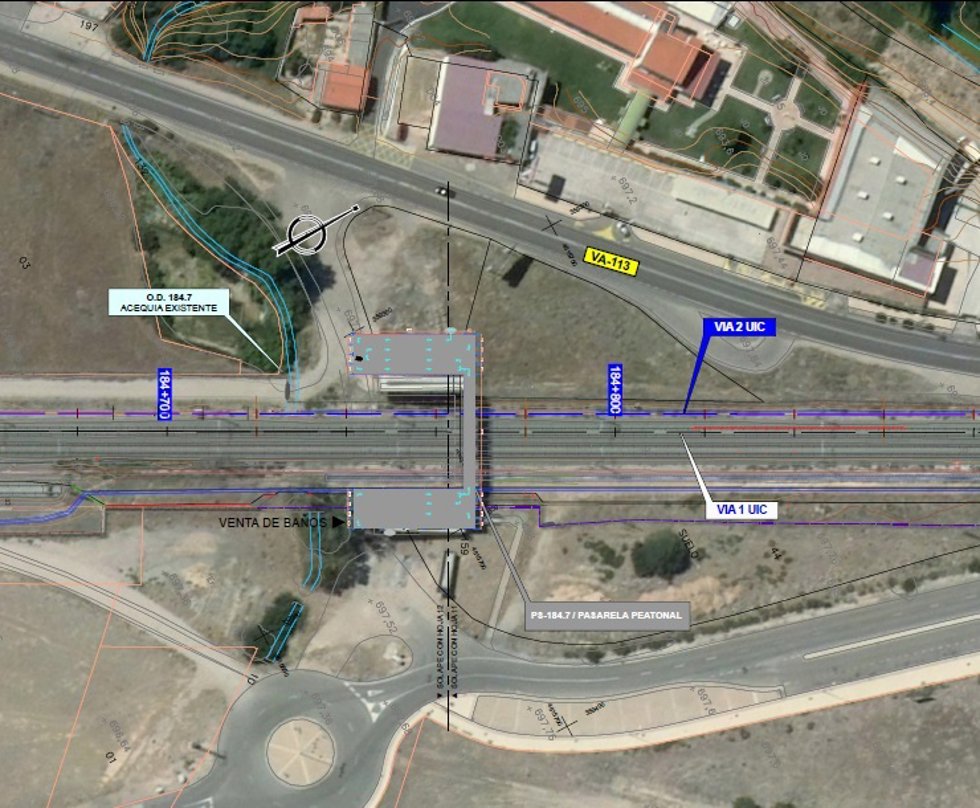 Zona donde se va a instalar la nueva pasarela peatonal que facilitará la accesibilidad.