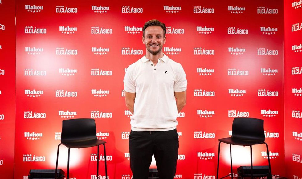Ivan Rakitic durante 'La Previa Cinco Estrellas' de El Clásico, organizada por Mahou y LaLiga.