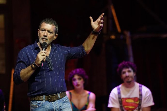 Anotnio Banderas durante la presentación del musical 'Godspell'