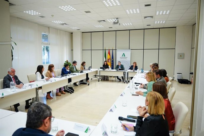 El consejero de Sanidad, Presidencia y Emergencias, Antonio Sanz, ha presidido este viernes la constitución de la comisión de seguimiento del plan de choque del cribado del cáncer de mama.