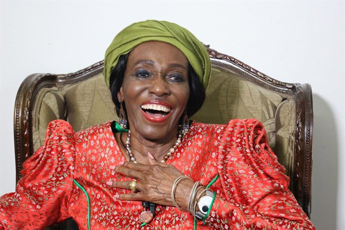 La ex primera dama de Ghana Nana Konadu Agyemang Rawlings durante una entrevista en octubre de 2025 (archivo)