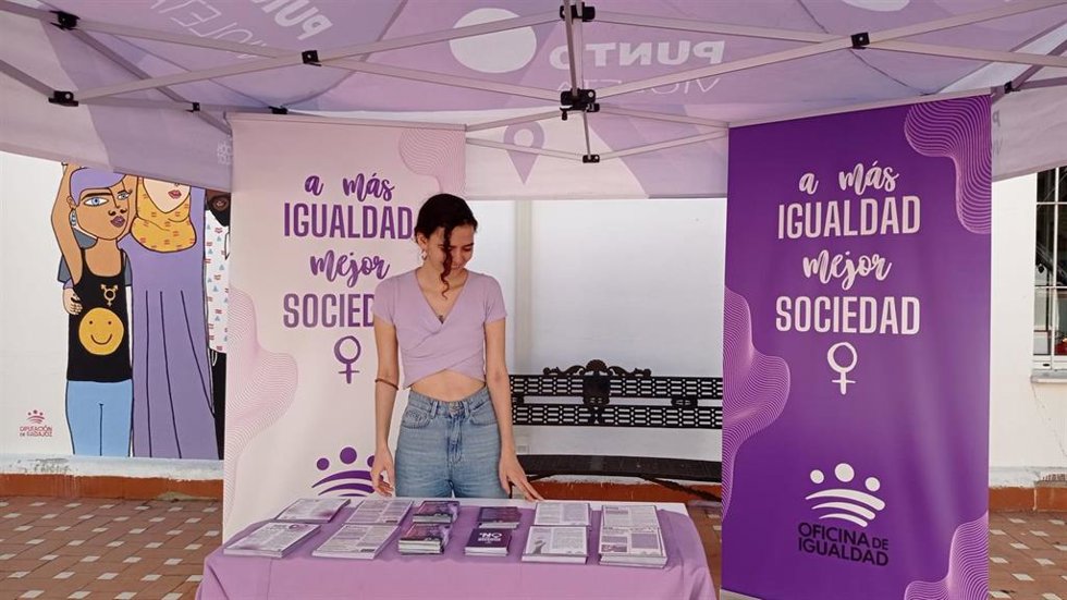 Punto violeta de la Diputación de Badajoz.
