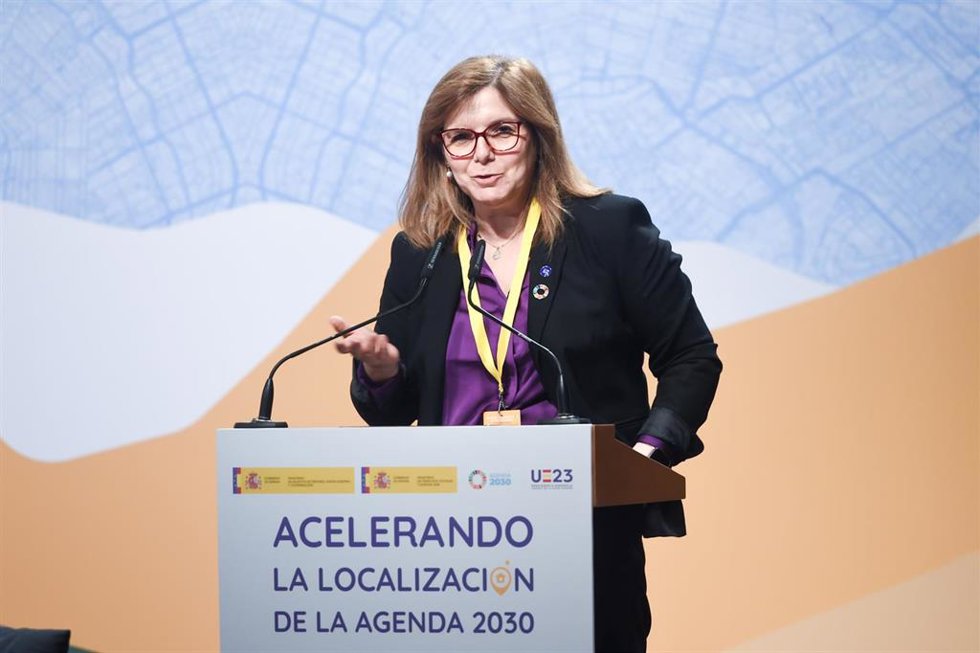 Archivo - La secretaria de Estado de Migraciones, Pilar Cancela  