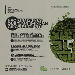 Cartel del VII Ciclo de Conferencias Enfoque Circular de Fundación Cajasol.