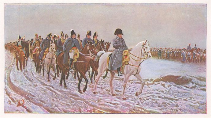 Archivo - Ampaña de Francia 1814, El retiro de Moscú por Ernest Meissonier