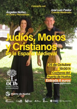 Cartel del recital 'Judíos, Moros y Cristianos en la España Medieval'.