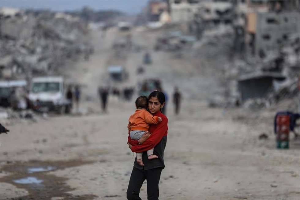 Imagen de archivo de desplazados en la Franja de Gaza 