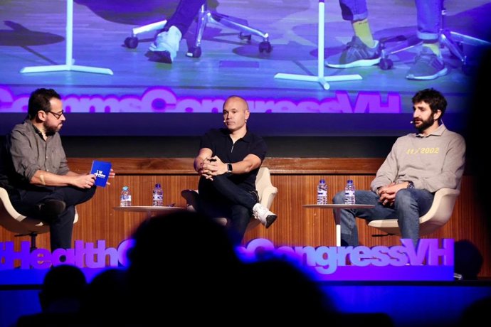 Andrés Iniesta y Ricky Rubio en el Congreso.