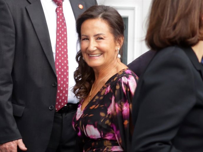 Paoma Rocasolano a su llegada al Teatro Campoamor para asistir a la ceremonia de entrega de los 'Premios Princesa de Asturias 2025', a 24 de octubre de 2025, en Oviedo, Asturias (España).