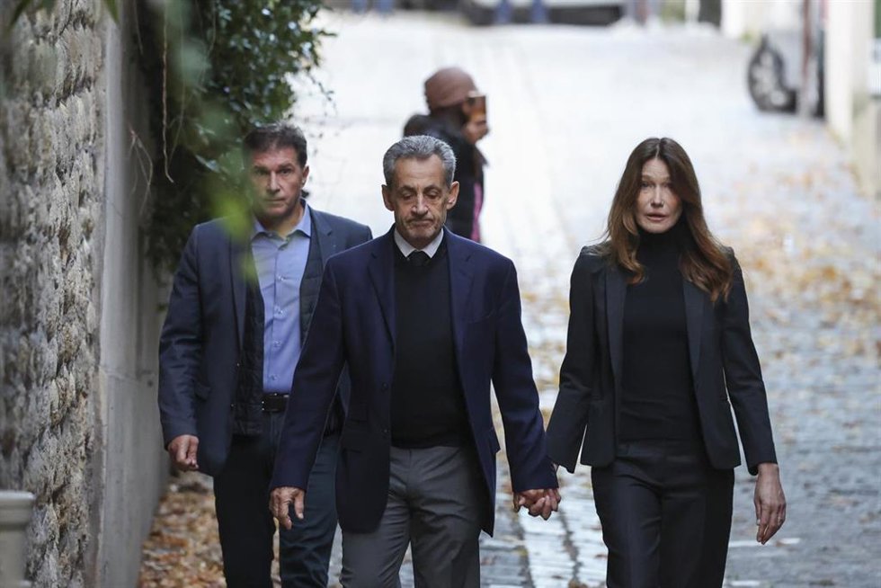 El expresidente francés Nicolas Sarkozy y Carla Bruni.