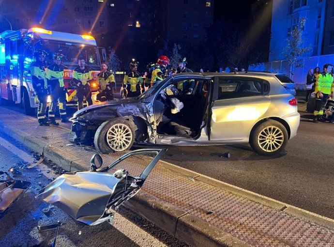 En Estado Grave Un Joven Tras Chocar Contra Un VTC En Carabanchel