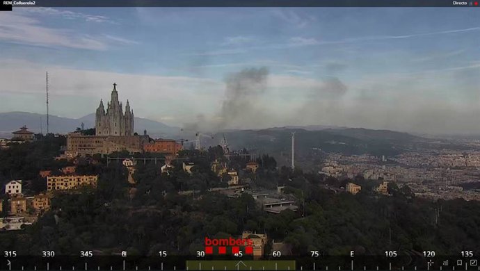 Incendio en el Turó de Montcada (Barcelona)