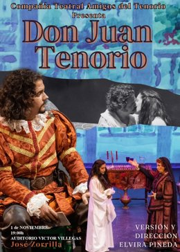 Imagen del cartel de la representación de 'Don Juan Tenorio' en el Auditorio regional Víctor Villegas