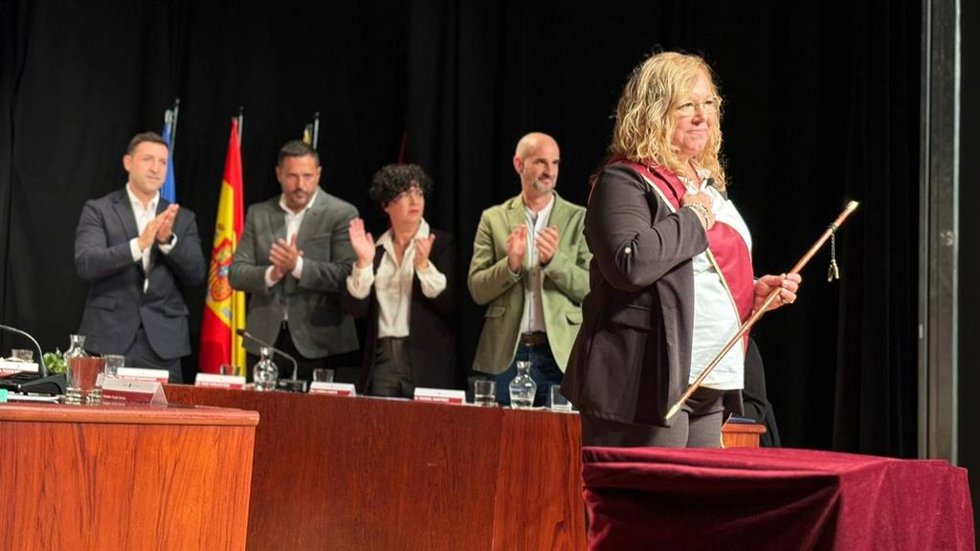 Roser Brosed durante el pleno de investidura
