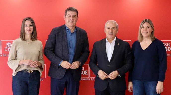 El secretario xeral del PSdeG en rueda de prensa, a 25 de octubre de 2025.