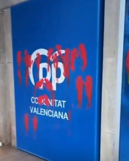 Sede del PP vandalizada