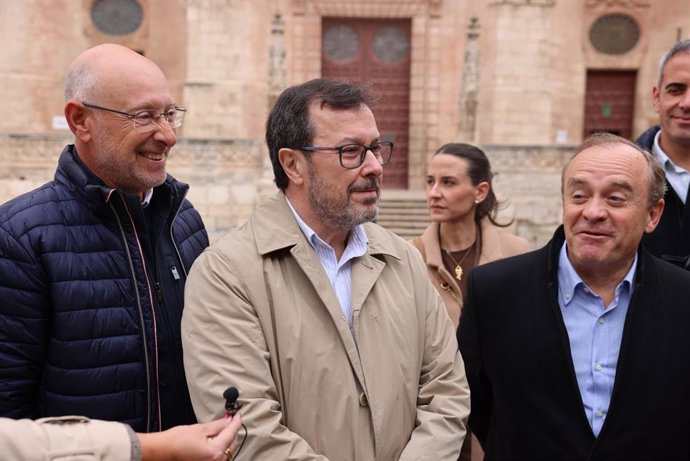 El portavoz nacional de Vox, José Antonio Fúster, durante una visita a Burgos