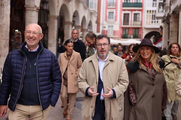 El portavoz nacional de Vox, José Antonio Fúster, durante una visita a Burgos
