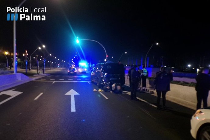 Investigan a un motorista por cuadruplicar la tasa de alcohol y conducir sin carné en Palma