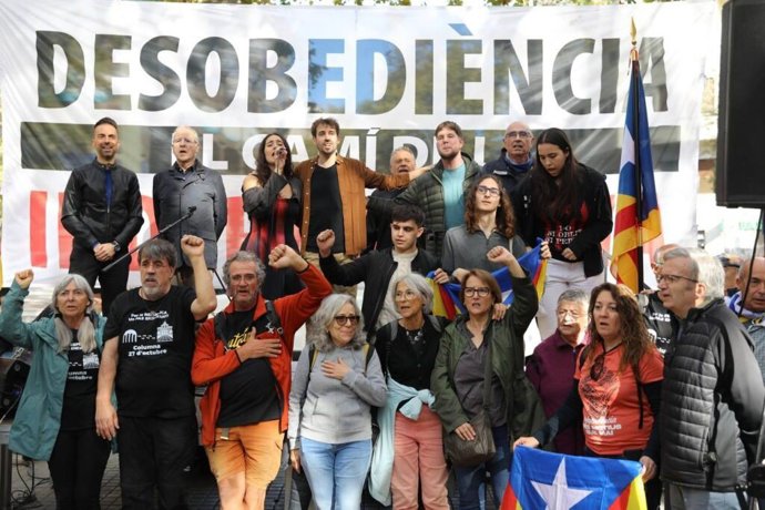 La ANC reivindica en Urquinaona la "lucha independentista" y la reacción a la sentencia del 'procés'